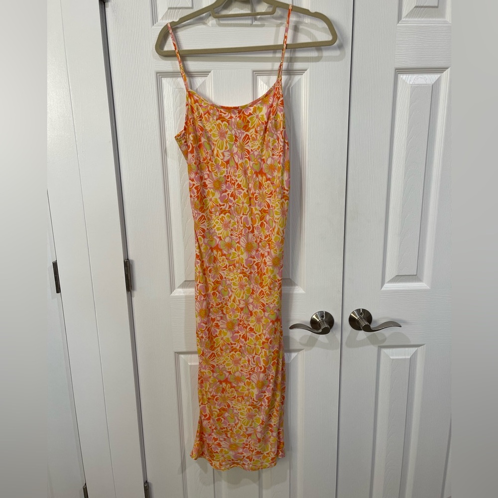 Spring Floral Retro midi dress